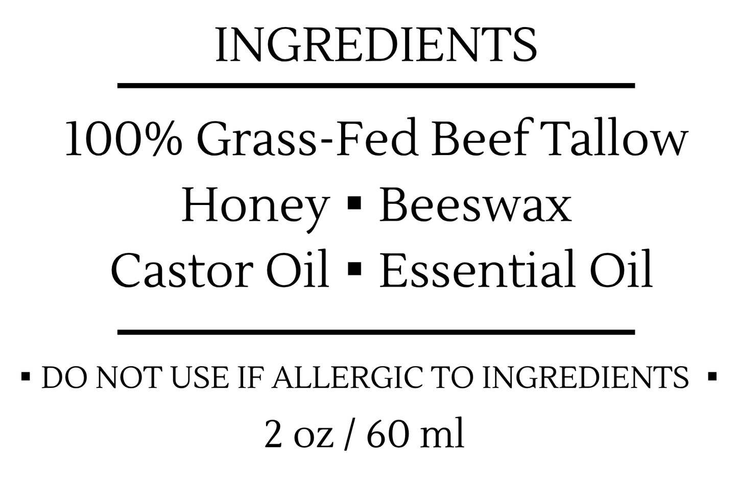 Tallow Honey Baby Powder Skin Balm